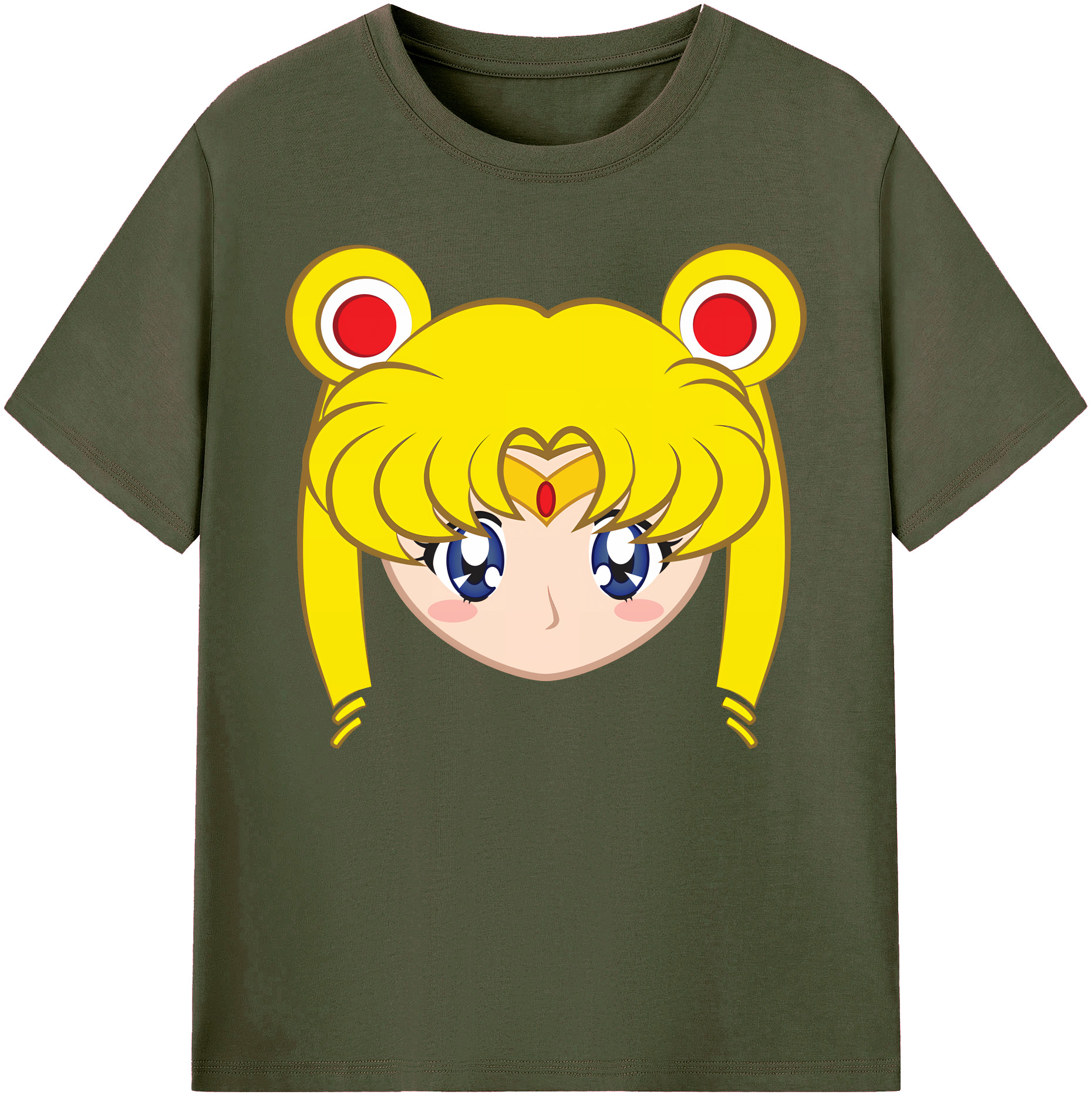 （画像用） 美少女戦士セーラームーン 月野 うさぎ つきの うさぎ Sailor Moon Tsukino Usagi 綿100％ メンズ半袖Tシャツ｜肌触りやわらか＆通気性